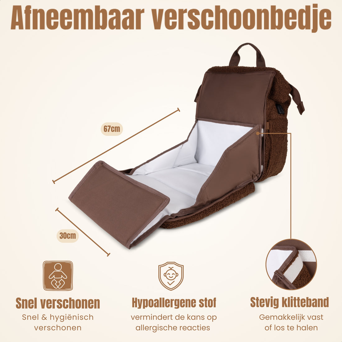 Drymon® Luiertas rugzak - Teddy Walnut
