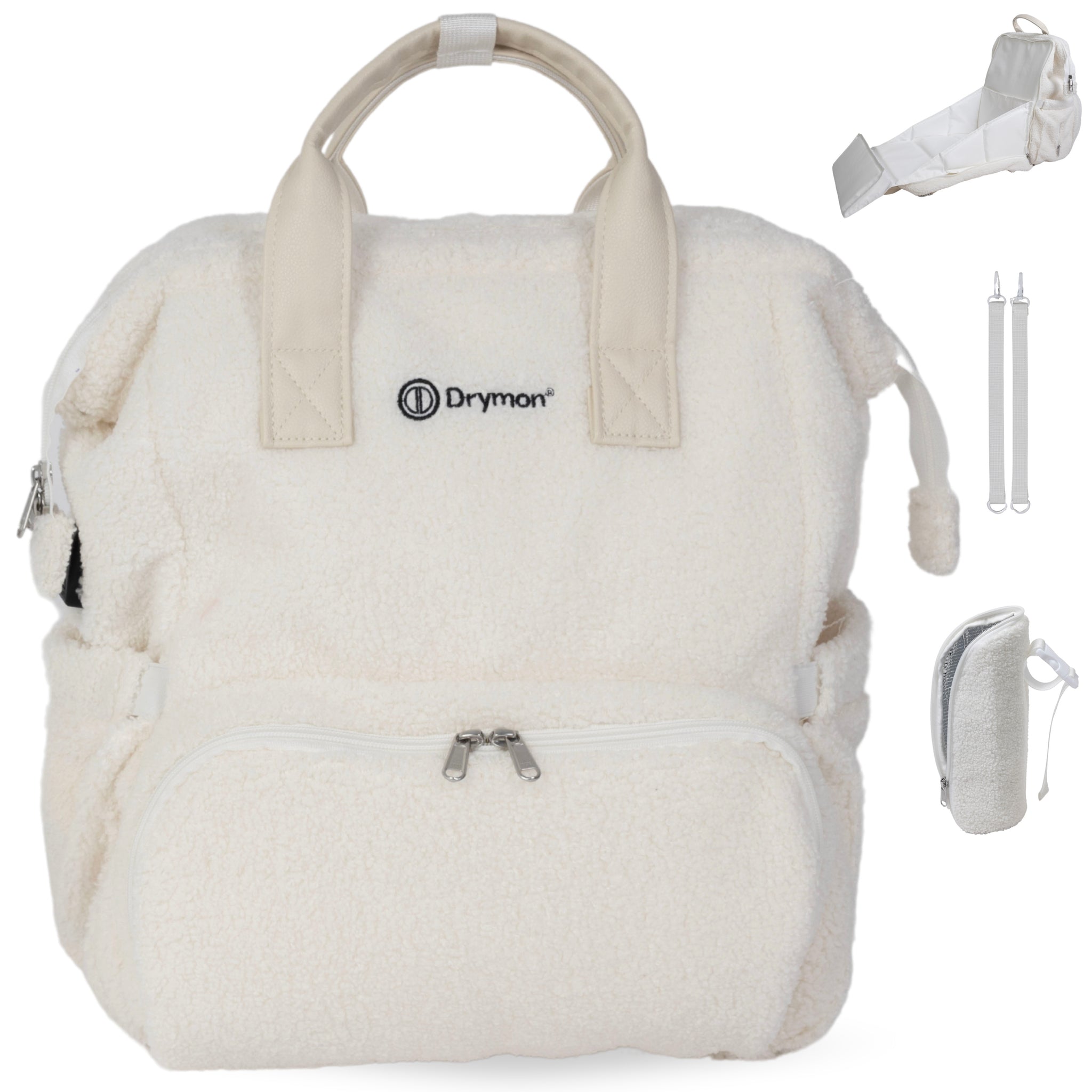 Drymon® Luiertas rugzak - Teddy Snow-White