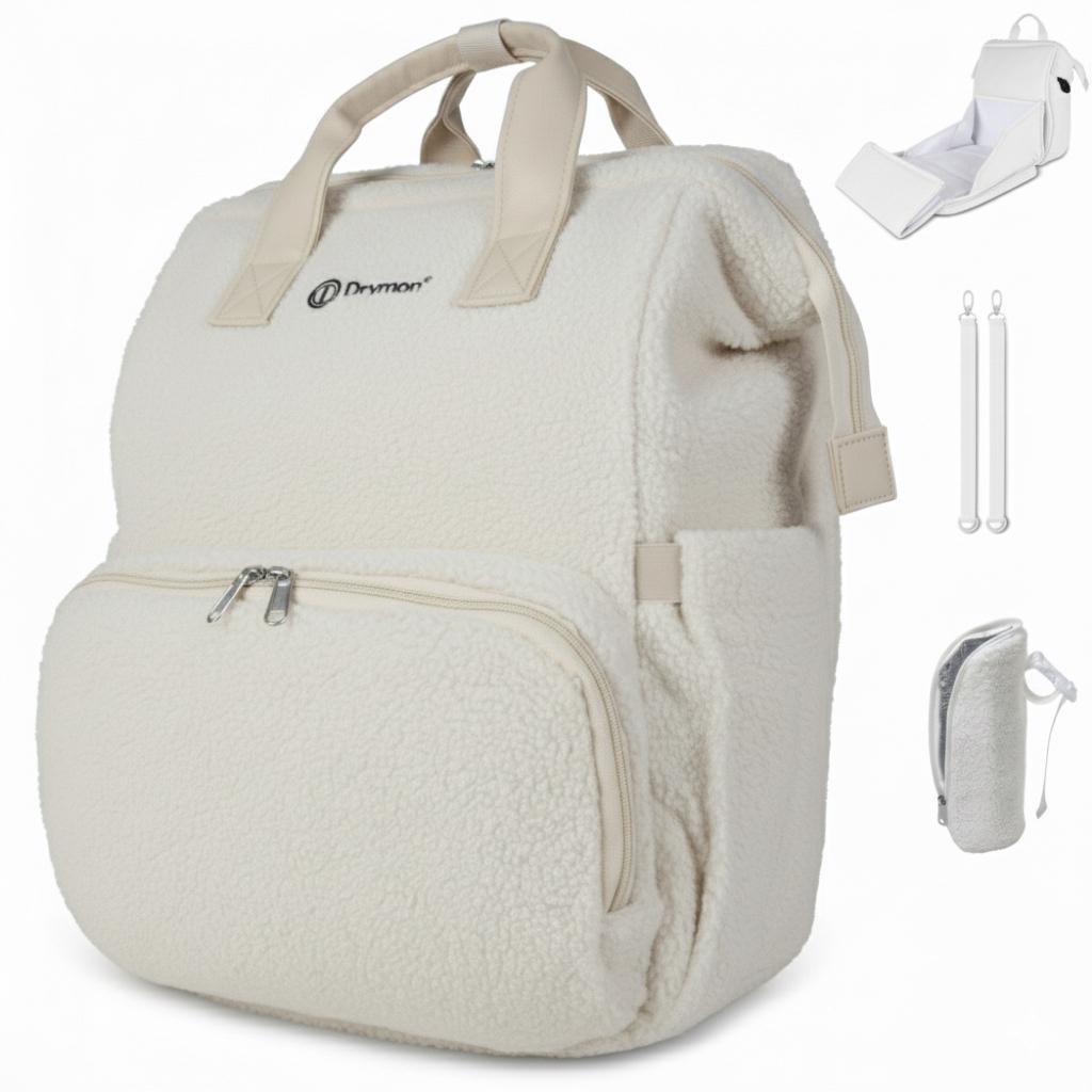 Drymon® Luiertas rugzak - Teddy Snow-White