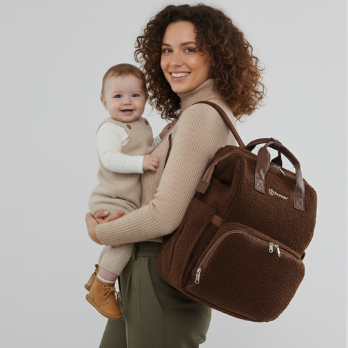 Drymon® Luiertas rugzak - Teddy Walnut